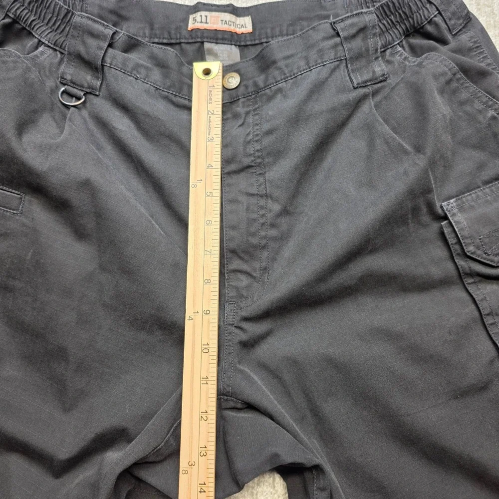 5.11 Tactical Mens 38x32 Black Ripstop Cargo Pants Elastic Waist Utility FBI